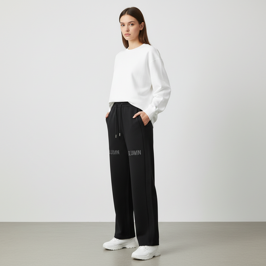 Essential Drawstring Straight-Leg Sweatpants